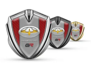 Toyota Emblem Metal Badge Modern Finish High-End Feel
